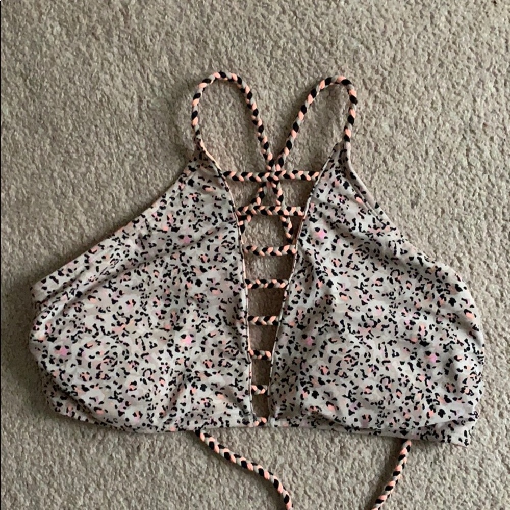 Target leopard high neck bikini top
